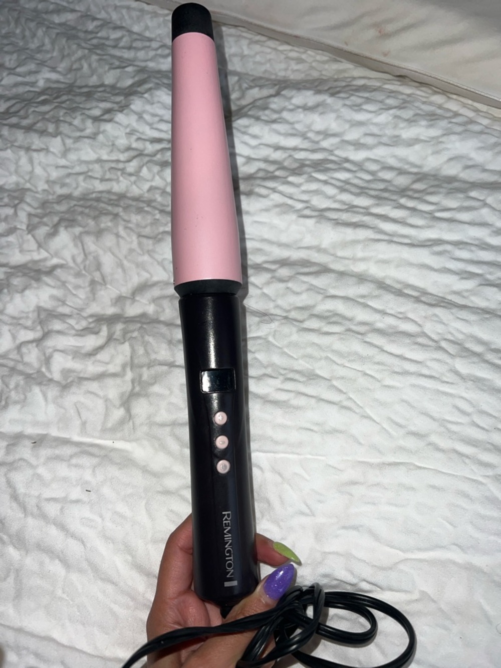 Remington Pink and Black Tapered Curling Wand
